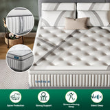 Lechepus California King Mattress,14Inch Memory Foam Hybrid Mattress with 7-Zone Pocket Spring,Cal King Size Mattress in Box, Medium Plush Mattress for Back Pain Relief,Motion Isolation,CertiPUR-US Lechepussleep