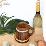 collectiblesBuy Ancient Rustic Wooden Beer Mug Medieval Inspired Souvenir Wood Tankard Groomsmen Beverage Stein collectiblesBuy