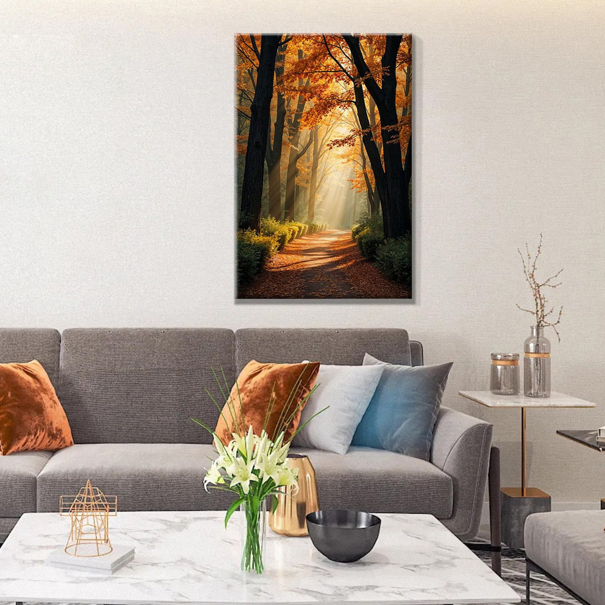 JOOZ Paint by Numbers Kit for Adults with Frame Forest Paint by Number with Easel Autumn Landscape Adult Paint by Number Kits Framed Canvas Tree Oil Painting Kits for Gift Home Wall Decor 8x12 Inch JOOZ