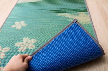 イケヒコ・コーポレーション IKEHIKO Non Slip 1/4-Inch Tatami Yoga Mat, Japanese Tatami Mat, Natural Relaxing Scent, Perfect for Pilates, Meditation, Made in Japan (Sakura-Fuji)