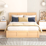 Harper & Bright Designs Full Size Bed with Storage Underneath and Headboard, Wood Lift Up Storage Bed Frame, Full Platform Bed with 2 Drawers, No Box Spring Needed, Easy Assembly - Natural Harper & Bright Designs