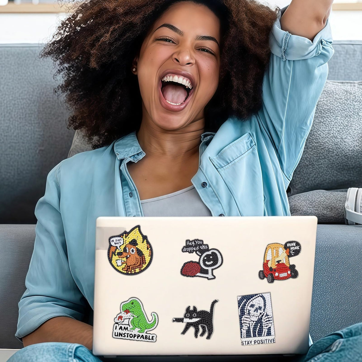 16 Pcs Funny Diamond Painting Magnets Kits,Diamonds Art Fridge Magnet Refrigerator Sticker Diamond Painting kit for Beginners Adults DIY Art Craft Gifts Home Decors (Funny) Bulerrylulu