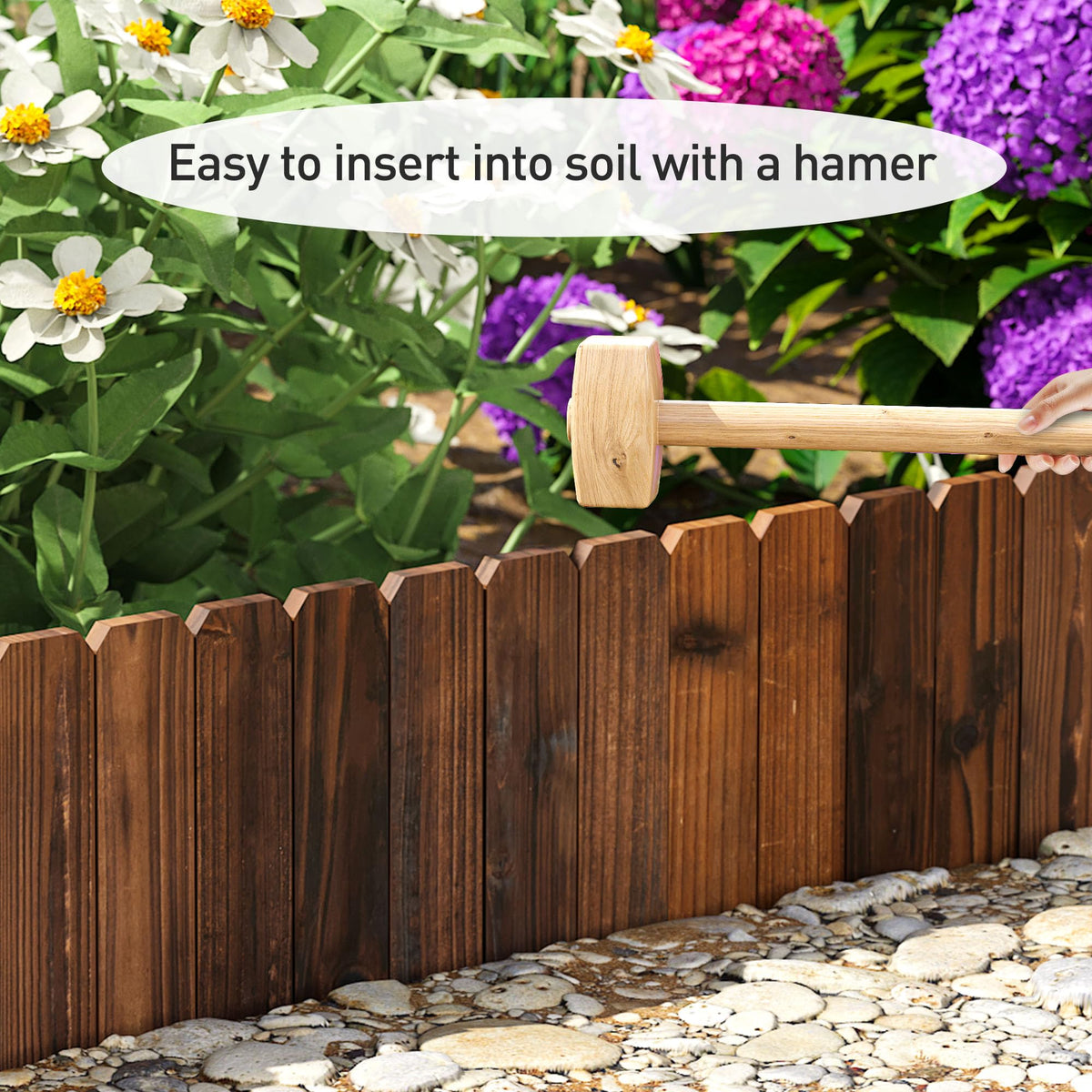 Landscape Timber Edging Rounded 8 Ft Landscape Timber Edging Wood Garden Edging Wooden Pathway For