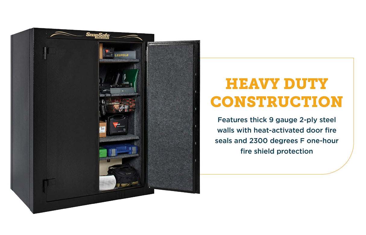 SnapSafe Super Titan Double Door Digital Modular Safe, 59" H x 46" W x 30" D- Matte Black SnapSafe