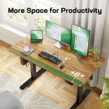 Marsail Electric Standing Desk with One-Piece Desktop,55 x 30 inch Height Adjustable Office Gaming Computer Desk with Deeper Tabletop,Home Office Stand up Desk with 4 Memory Presets, Desk for Bedroom Marsail