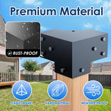Pergola Brackets 4x4 3-Way 4pcs Right Angle Corner Bracket, Easy Installation Crossbeam Corner Brackets for Gazebos, Patio Pergolas, Log Cabin Outdoor MEWSDEN