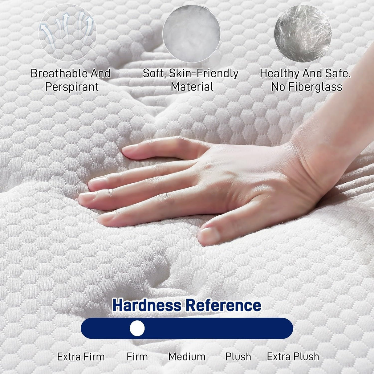 EEN EEN SLEEP King Size Mattress, Upgrade Strengthen Gel Memory Foam 14 Inch Firm Hybrid King Bed Mattress in a Box for Pressure Relief & Back Pain, Independent Pocket Springs, Strong Edge Support EEN EEN SLEEP