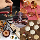 ZYNERY Sealing Wax Kits, 643pcs Wax Seal Beads with Gift Box, Wax Seal Stamp, Melting Furnace, Melting Spoon, Envelopes/Tealight Candles/Wax Stamp/Metallic Pen for Envelope Stam ZYNERY