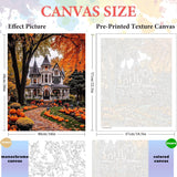 Halloween Paint by Numbers Kits for Adults - Painting by Numbers Kit Landscape, Fall Adults Paint by Number Kits on Canvas Without Frame Oil Painting Acrylic Paints for Home Wall Decor 16X20 inch ajepon