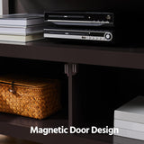 Yaheetech Wooden TV Stand for TVs Up to 50 inch, Media Entertainment Center Table, TV Cabinet Table with Storage Open Shelf & 2 Doors for Living Room, Espresso Yaheetech