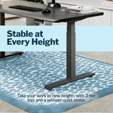 Vari ComfortEdge Adjustable Height Desk 72x30 Inches - Varidesk Black Electric Standing Desk- Sloped Ergonomic Front Edge - Sturdy T-Style Legs, Easy Vari