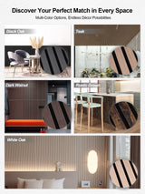 Mollywell Wood Panels for Wall, Time-Saving Installation, Versatile Wood Slat Wall Decor, Enhanced Acoustic & Sound Proof Fluted Design for Home & Office, 2 Pcs Teak, 47.2x23.6 Inch Mollywell