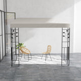 Outsunny 10' x 10' Outdoor Pergola Canopy, Metal Patio Canopy with Weather-Resistant Fabric and Drainage Holes for Backyard, Garden, Porch, Beach, Cream White Outsunny