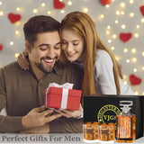 Whiskey Decanter Set for Men, We The People Decanter Set with Glasses, Engraved American Flag Decanter for Liquor Bourbon Gifts for Men Unique Birthday Father's Day Gifts for Men Dad YJGS