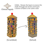 Project Genius Chinese Pagoda 3D Wood Puzzle, Mechanical Maze Brainteaser, Gift for Kids 8+, Teens, and Adults - True Genius Series Inspired by Ancient Architecture Project Genius