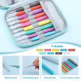96 Pack Crochet Hooks Set, Ergonomic Knitting Needle Weave Yarn Kits with Storage Case and Crochet Needle Accessories, Crochet Needles Kit for Beginners and Experienced Crochet Hook Mayboos