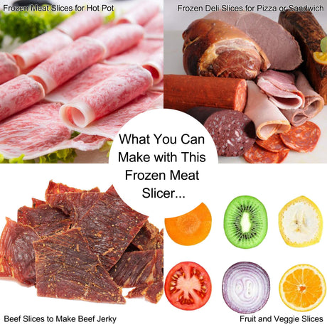 Manual Frozen Meat Slicer, befen Upgraded Stainless Steel Meat Cutter Beef Mutton Roll for Hot Pot KBBQ Food Slicer Slicing Machine for Home Cooking of Hot Pot Shabu Shabu BBQ befen