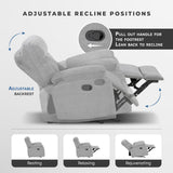 Lexicon Manual Double Recliner Loveseat for Living Room, Chenille Fabric Upholstered Reclining Sofa, Home Theater Seating, Easy Assembly, Recliner Love Seat Couch, Gray Lexicon