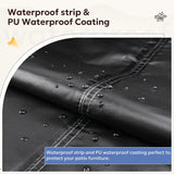 Outdoor Furniture Covers Waterproof, Gorpche 3-seater Outdoor Sofa Cover, Heavy Duty Lawn Patio Furniture Covers with Upgrade Fastener Windproof Buckle Straps, Outdoor Couch Cover - 60"W x 34"D x 30"H Gorpche