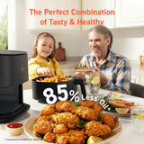 COSORI Air Fryer 9-in-1, Compact 5-Qt, Perect for Meat Enthusiasts with 450°F Max Heat Function, 130+ In-App Recipes, Little to No Oil, Easy Clean Glass Touch Panel & Nonstick Basket, Gray COSORI