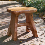Greenage Cedar Roots Stool Naturally Shaped A-Leg, Medium, 15" x 12" x 13.8" H Wood Stump Side Table Stand Home Décor End Table Greenage