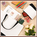 Sanwuta 20 Pcs Large Blank Canvas Tote Bags and Makeup Bags Blank Reusable Grocery Bags Canvas Bags with Handles(Black and White) Sanwuta