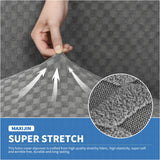 MAXIJIN Jacquard Futon Cover Stretch Armless Futon Sofa Cover Soft Futon Slipcover with Elastic Bottom Thick Sofa Bed Furniture Protector Covers for Washable Futon (Futon, Light Gray) MAXIJIN