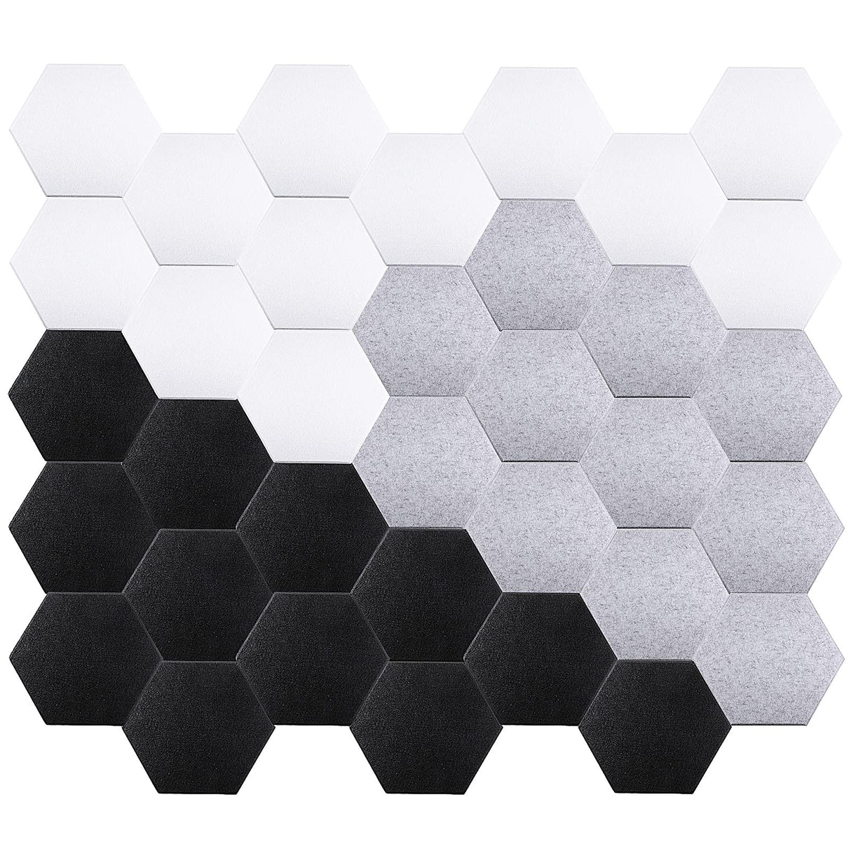 Hexagon Adhesive Acoustic Panels, 12 x 10 x 0.4 Inches Soundproof Sound Dampening Wall Sound Absorbing Panel for Recording Studio, Office, Home Studio (36 Pcs) Remagr