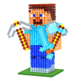 Minecraft Pixel Creations Bead Kit 2500 Beads with Pegboards & Templates Build Characters & Tools from, Encourages Hands-on STEM-Based Play Craft Set for Kids Ages 6+ Tara Toys