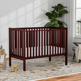 Saylike Baby Crib 5-in-1 Convertible, Wood Full Size Toddler Bed for Small Baby, Made of Sustainable Natural Pinewood Cribs, Non-Toxic Finish, Simplistic Nursery Furniture (Espresso) Saylike