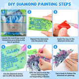 Bowetile Horse Diamond Art Hanging Kits for Adults Kids, 5D Special Shape Diamond Painting Flowers Pendant Kits, Animal Gem Art Suncatchers Painting Window Ornament for Home Garden Wall Decor Bowetile