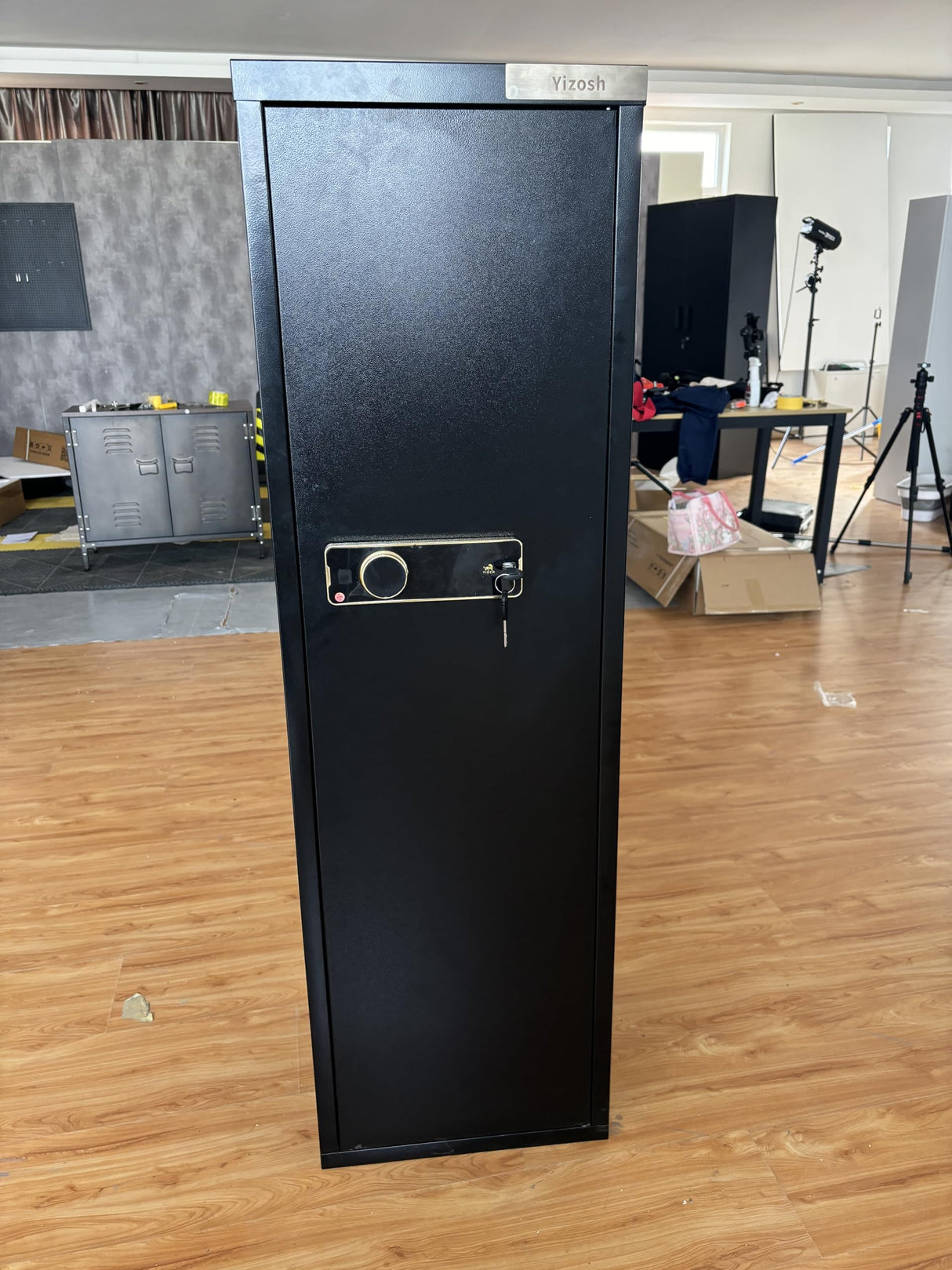 Yizosh Large Gun Safe for Home Rifle and Pistol,Quick Access Gun Safe,Gun Cabinet with Removable Shelf,Gun Cabinet,Rifle Safe Yizosh
