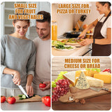 12 Packs Cutting Board Set Plain Chopping Board with Handles Large Serving Board Wooden Kitchen Cutting Board Bulk for Vegetables Meat Pizza Cheese Patelai