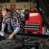 BIG RED ATBD134R-RB-4 Torin Rolling Garage Workshop Tool Organizer: Detachable 3 Drawer Tool Chest with Large Storage Cabinet and Adjustable Shelf, Red/Black BIG RED