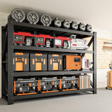 RAVIGIN 3000LBS Storage Shelves,48"W Garage Shelving Heavy Duty Metal Adjustable Garage Shelves,Garage Organization Shelving Units industrial shelving for Garage,Warehouse,48" W x 24" D x 69" H,Black RAVIGIN