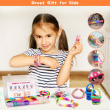 UUEMB 3000+ Rubber Band Bracelet Kit, Colorful Loom Bracelet Making Kit with Storage Box, DIY Art Craft Set with Charms Beads for Beginners Birthday Christmas Parties Gift UUEMB