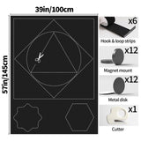 BKSAI 100% Blackout Window Cover, Portable Magnetic Blackout Shades for Window, Black Out Window Blinds No Drill Cuttable Blackout Curtains for Bedroom, RV, Nursery, Media Room, 39x57 inch BKSAI