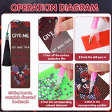 Sitsink Gothic Diamond Art Bookmarks - 8 Pcs Dark Romance Diamond Painting Bookmarks Horror Halloween Christmas Gifts for Women DIY Gem Art Rhinestone Crafts Kit for Women Sitsink