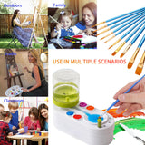 Hynhsun 2025 Upgraded Paint Brush Cleaner Rinse Cup Water Circulation,Watercolor/Oil and Water-Based Paint Brush Cleaner Tool,Gift for Artist Kids Adults and Girls, Pre-Assembled (Green) Hynhsun