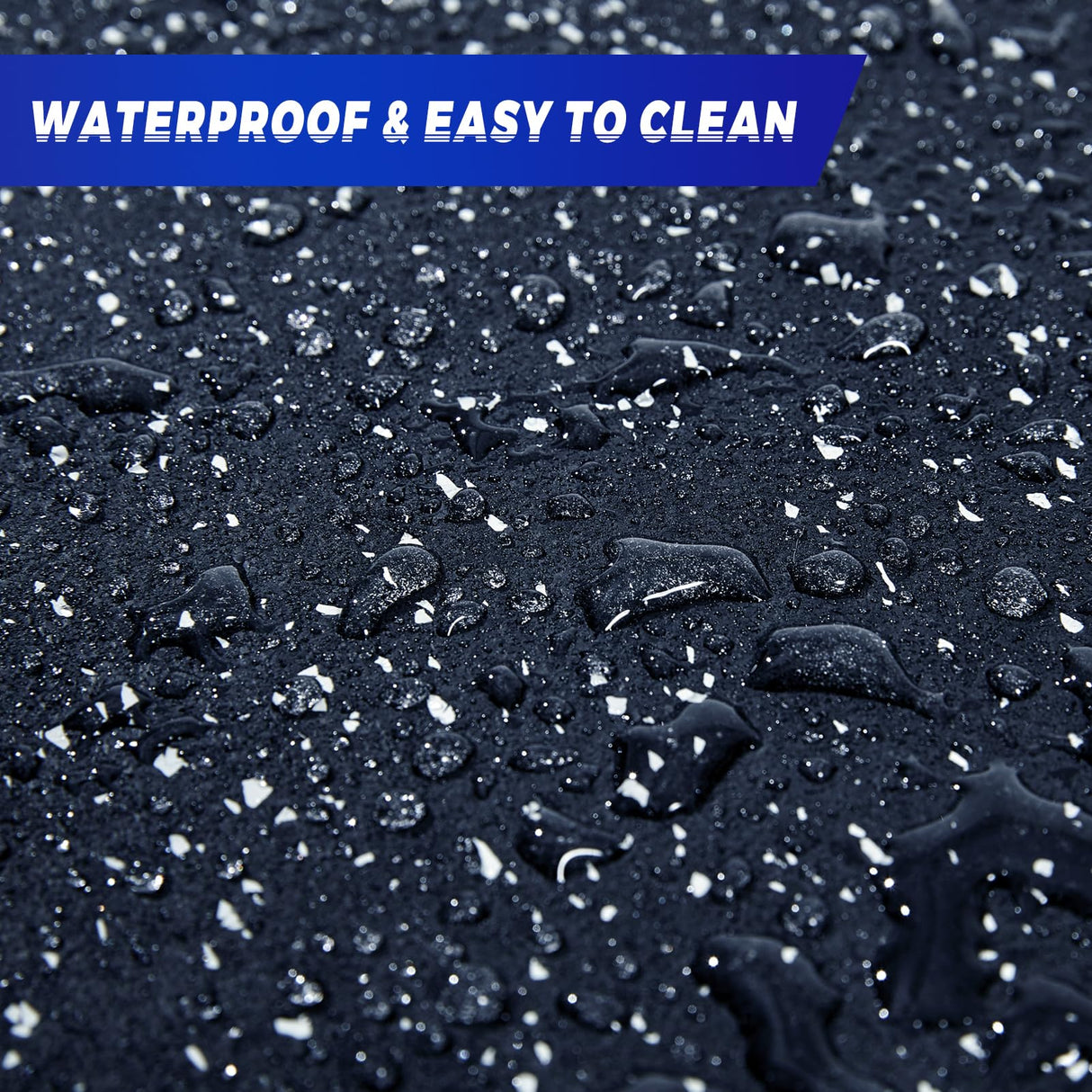 SUPERJARE 0.56'' Thick 12 Pcs 48 Sq Ft Rubber Top Exercise Equipment Mats, High Density EVA Foam Mats with Rubber Top, Interlocking Gym Flooring for Home Gym, Protective Workout Mat, Black/Grey SUPERJARE