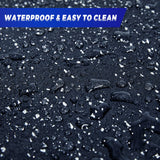 SUPERJARE 0.56'' Thick 12 Pcs 48 Sq Ft Rubber Top Exercise Equipment Mats, High Density EVA Foam Mats with Rubber Top, Interlocking Gym Flooring for Home Gym, Protective Workout Mat, Black/Grey SUPERJARE