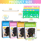 YSCare 24 Pack Scratch Arts and Crafts Notebooks, Rainbow Scratch Arts Paper, Stuffers Essentials Gifts for Kids Ages 4-8 Birthday Party Favors Stocking Stuffers YSCare