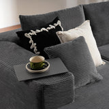 ovios 104" Cloud Sectional Couch with L-Shape Chaise,Modern Modular Sofa with Deep Seat, Upholstered Couches for Living Room Bedroom,No Assembly Required, Grey (Corduroy Fabric) ovios