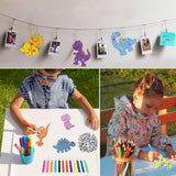 Unfinished Wood Cutouts Ornaments for Crafts,140 Pcs Dinosaur Wooden DIY Paint Craft,Wood Discs Slices Dino Shapes Blank Hanging Embellishment for Kids Painting Party Supplies Art Project Home Decor Nuyoach