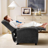 Pushback Recliner Chair, Wing Back Chairs with Arms, Adjustable Modern Single Reclining for Living Room/Bedroom,Fabric Accent Chair Extrathick Cushion COLAMY