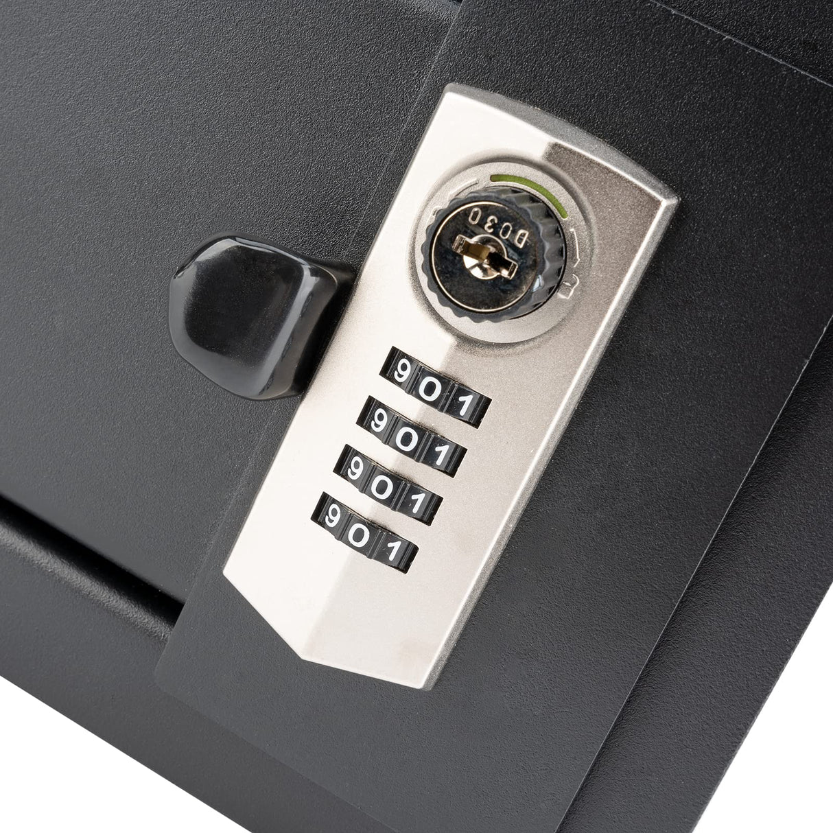 LEABON Center Console Safe Guns Storage Box Compatible with 2014-2022 Toyota Tundra 5.7L V8, with 4-Digit Combo Lock, 2 Keys, Organizer Coin Tray - 00016-34174 (classic) LEABON