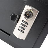 LEABON Center Console Safe Guns Storage Box Compatible with 2014-2022 Toyota Tundra 5.7L V8, with 4-Digit Combo Lock, 2 Keys, Organizer Coin Tray - 00016-34174 (classic) LEABON