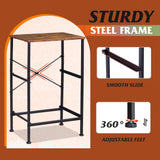 WLIVE Night Stand with Drawers, Dresser for Bedroom with 2 Fabric Drawer, Small Bedside Tables, Nightstand End Table Furniture, College Dorm, Rustic Brown Wood Grain Print, Size L WLIVE