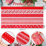 HunnmingRe 60 Yards 3/8" Christmas Ribbon for Crafts Red and White Thin Grosgrain Ribbon Christmas Ribbon for Gift Wrapping DIY Holiday Xmas Decorations Hair Bow Festival Holiday Party HunnmingRe