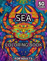 Sea Coloring Book For Adults: Coloring Book “Under The Sea”, Mandala Ocean & Sea Animals & Creatures, Fish, Mermaids, Lost Treasures, Sunken Pirate ... And Stress Relief For Women, Teens, Adults WoodArtSupply